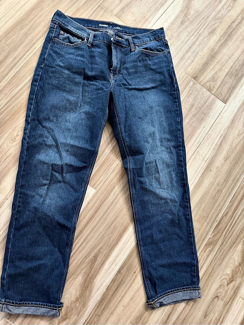 Old Navy Mid-Rise Wow Boyfriend Jeans Blue Jeans Waist 8